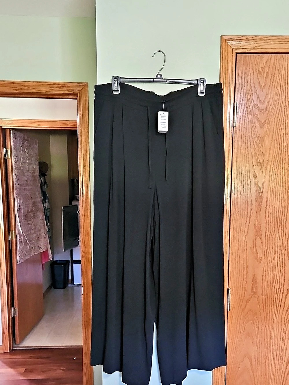Torrid Pull-On Wide Leg Washable Gauze High Rise Pant Gauze Pants Black Size 2